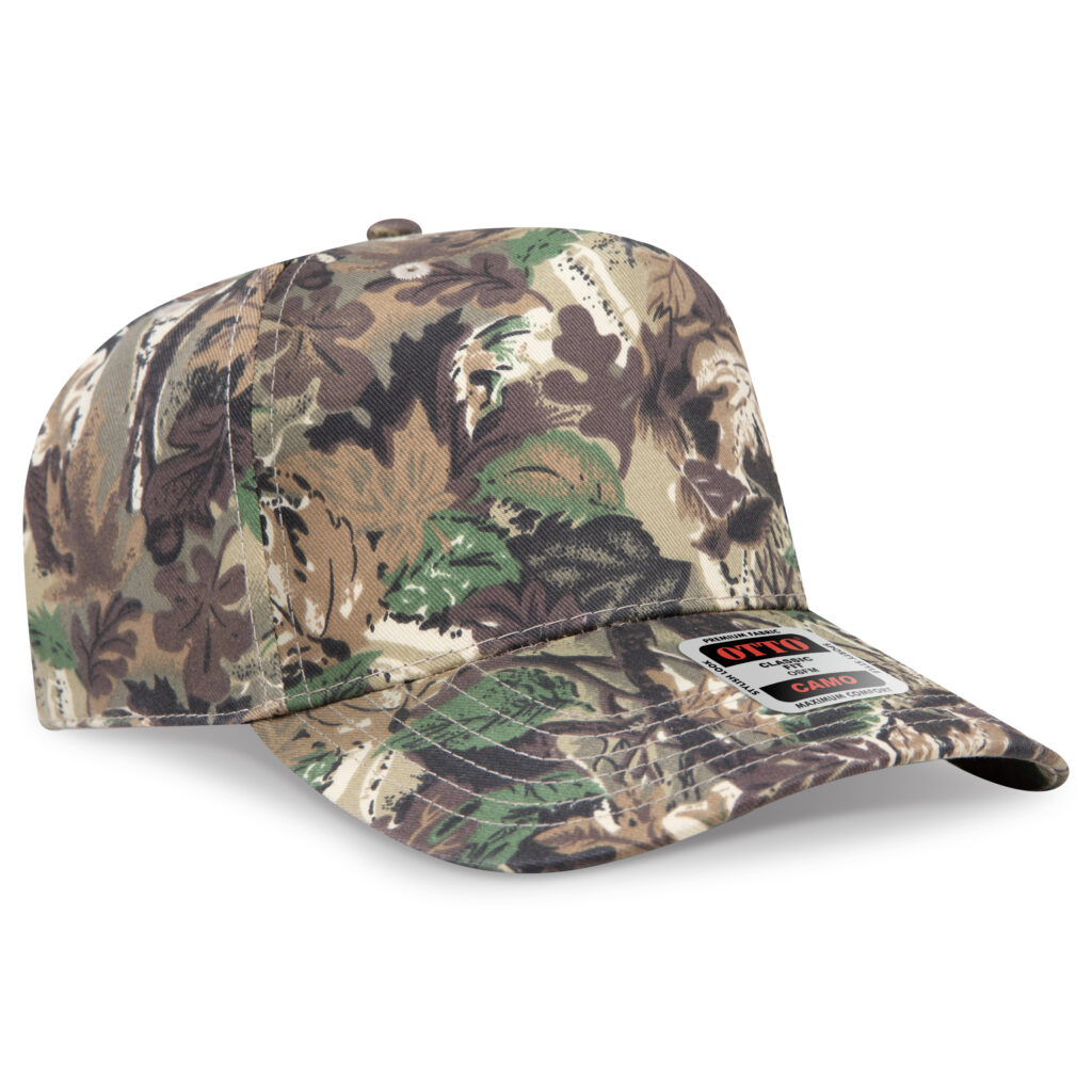 Camouflage 5 Panel Mid Profile Baseball Cap