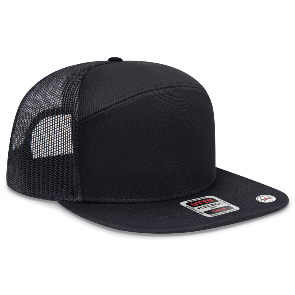 Snapback 7 Panel Pro Style Mesh Back Trucker Snapback Hat