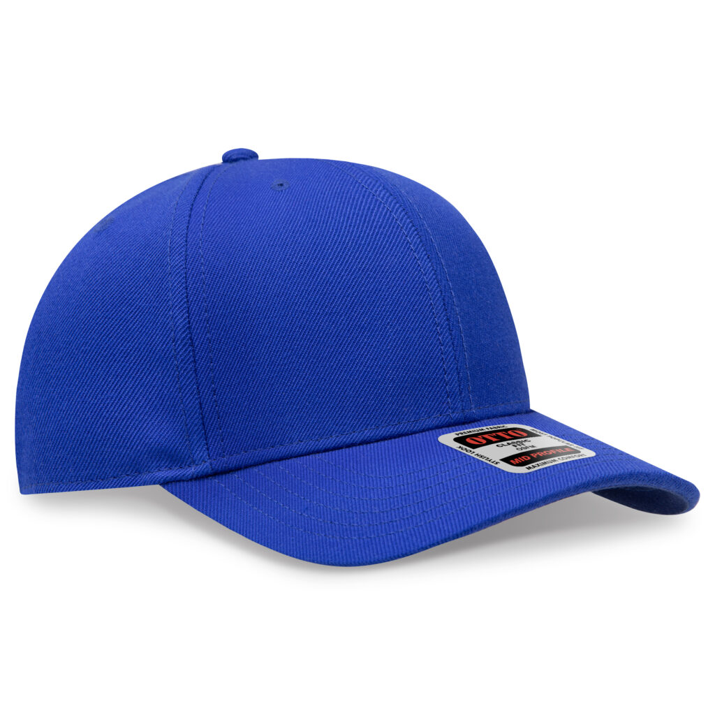 6 Panel Mid Profile Baseball Cap – Wool Blend (27-210)
