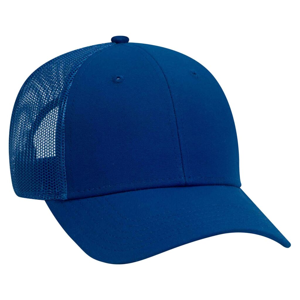 6 Panel Low Profile Mesh Back Trucker Hat – Cotton Twill (83-1273)
