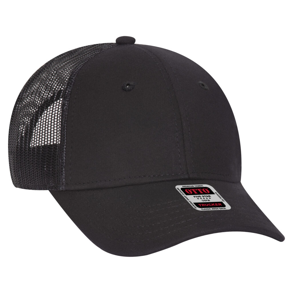 6 Panel Low Profile Mesh Back Trucker Hat – Cotton Twill (83-932)