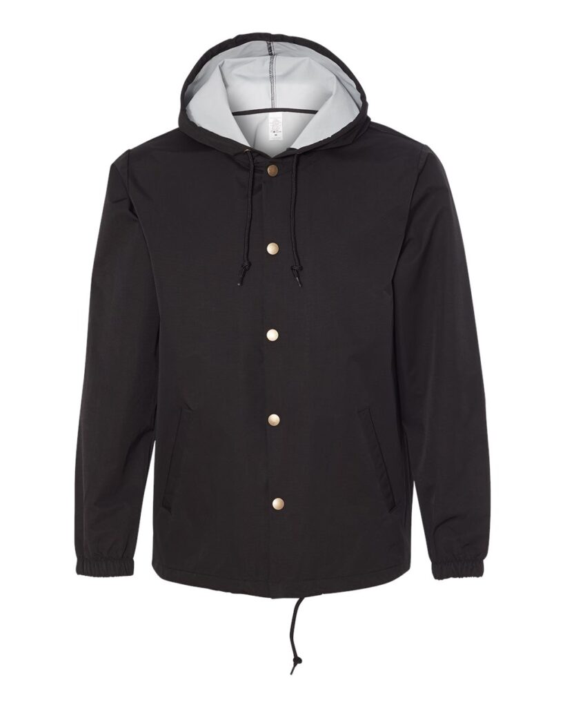 Independent Trading Co. Men’s Water-Resistant Hooded Windbreaker – EXP95NB